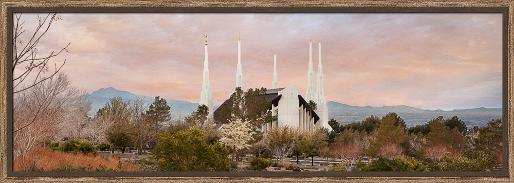 Las Vegas Temple - Sunset Wide Panoramic