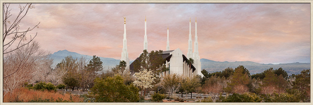 Las Vegas Temple - Sunset Wide Panoramic