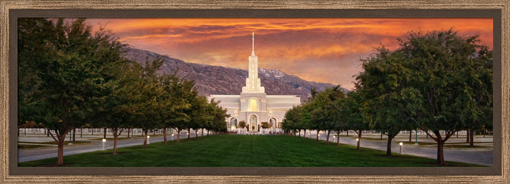 Mt Timpanogos Temple - Sunrise Wide Panoramic