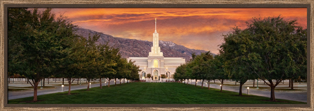 Mt Timpanogos Temple - Sunrise Wide Panoramic