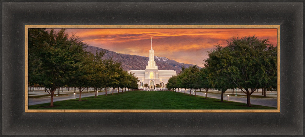 Mt Timpanogos Temple - Sunrise Wide Panoramic