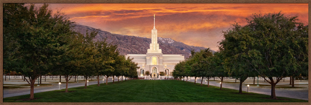 Mt Timpanogos Temple - Sunrise Wide Panoramic