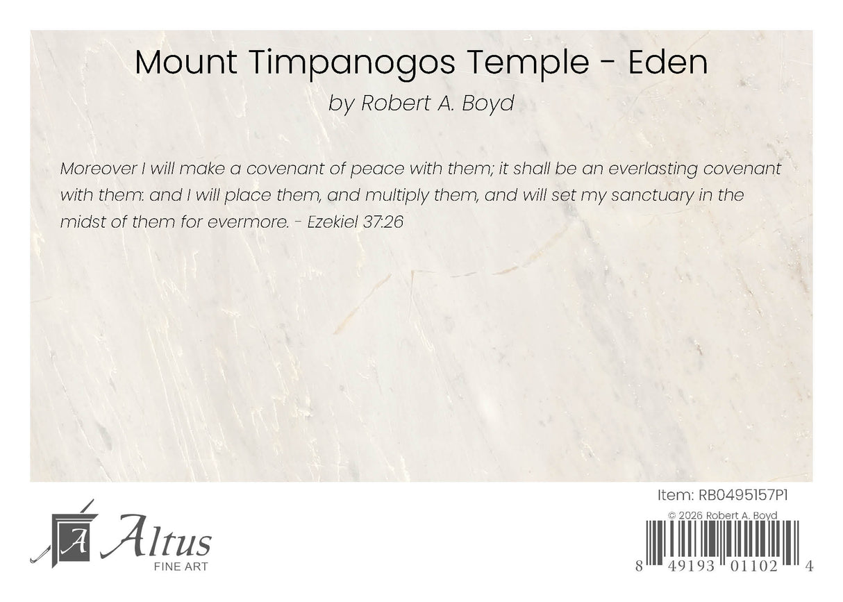 Mt Timpanogos Temple - Eden by Robert A Boyd
