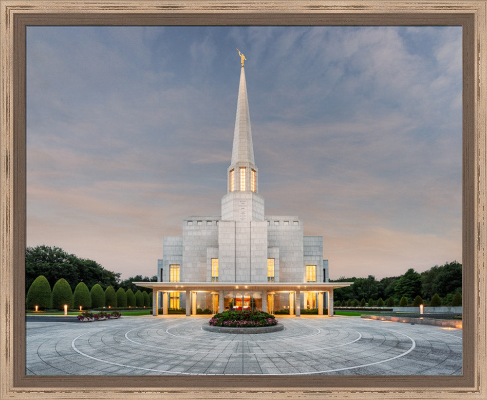 Preston England Temple - Morning Light