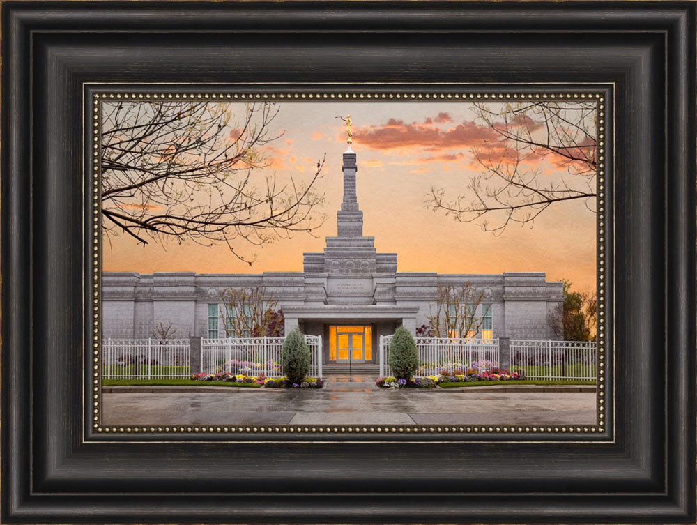 Fresno Temple - Sunrise by Robert A Boyd