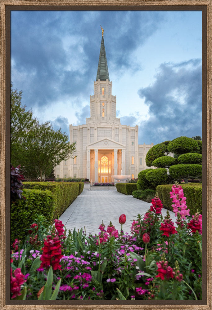 Houston Temple - Spring Tulips