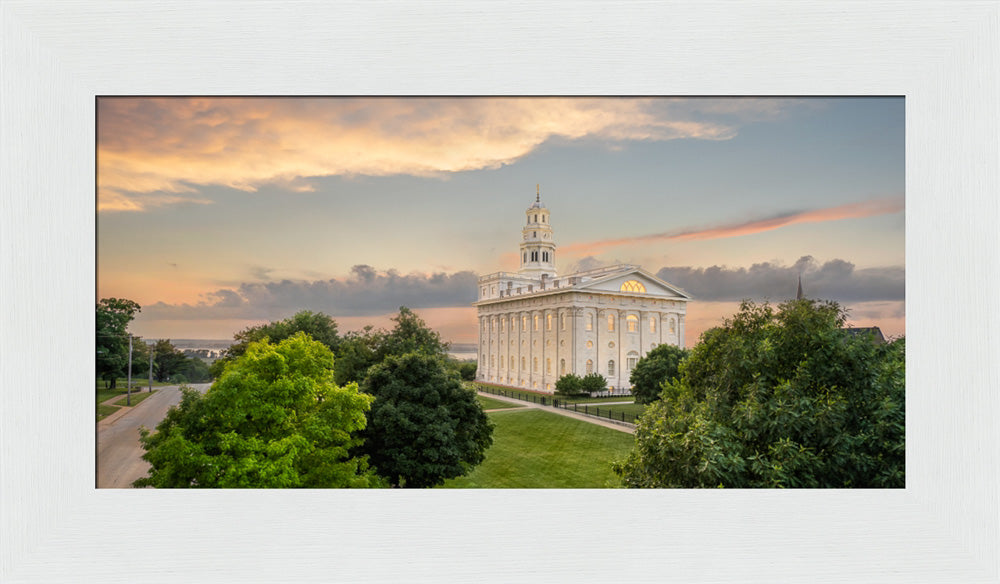 Nauvoo Illinois Temple - Looking West at Sunset