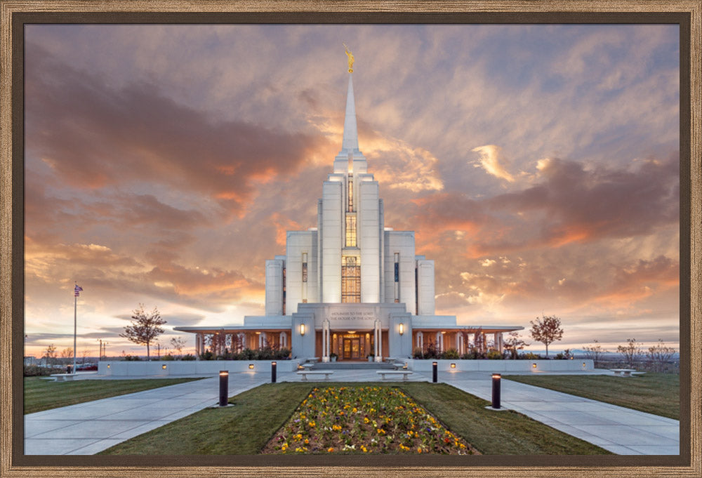 Rexburg Temple - Autumn Sunset
