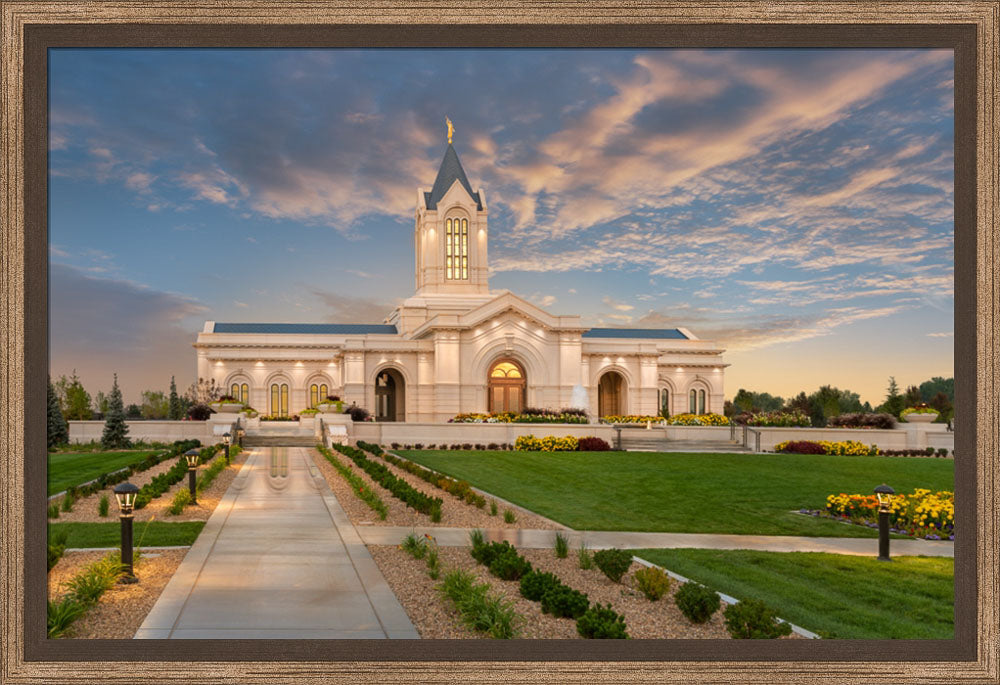 Fort Collins Temple - Sunset Lights