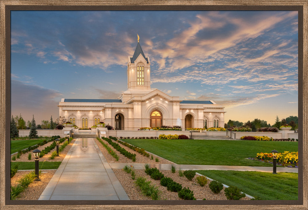 Fort Collins Temple - Sunset Lights