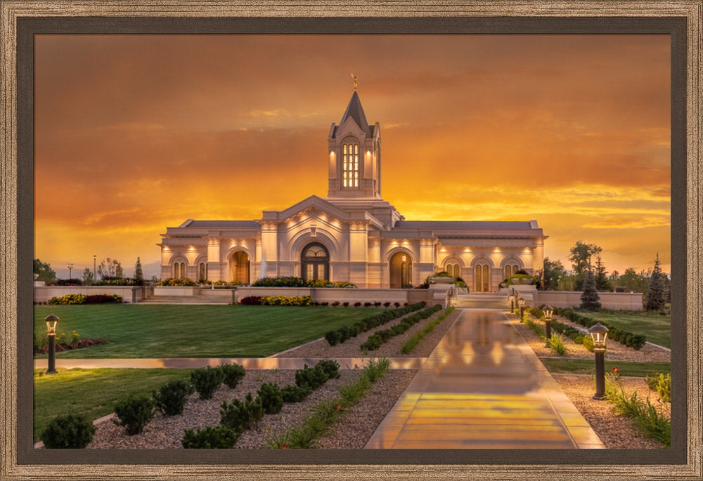 Fort Collins Temple - Amber Sunset