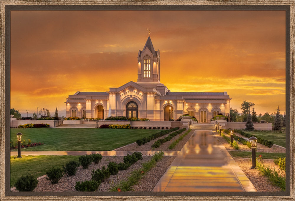Fort Collins Temple - Amber Sunset