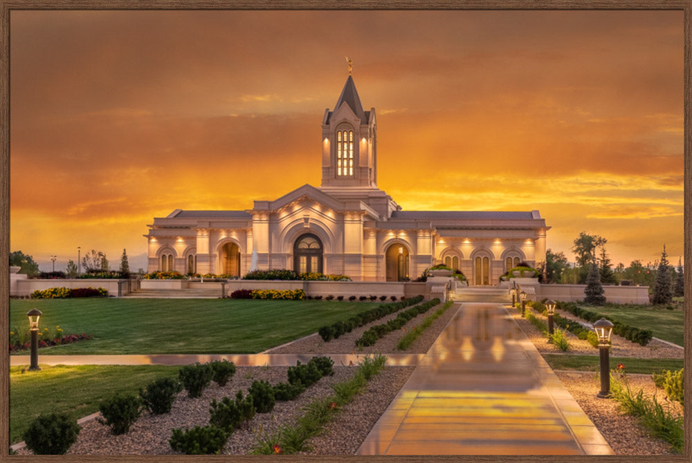 Fort Collins Temple - Amber Sunset