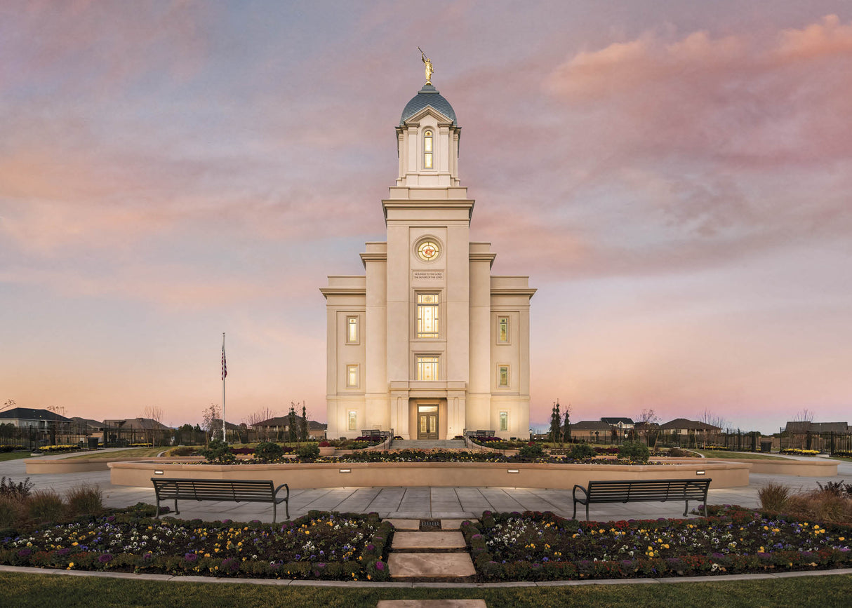 Cedar City Temple - Morning by Robert A Boyd