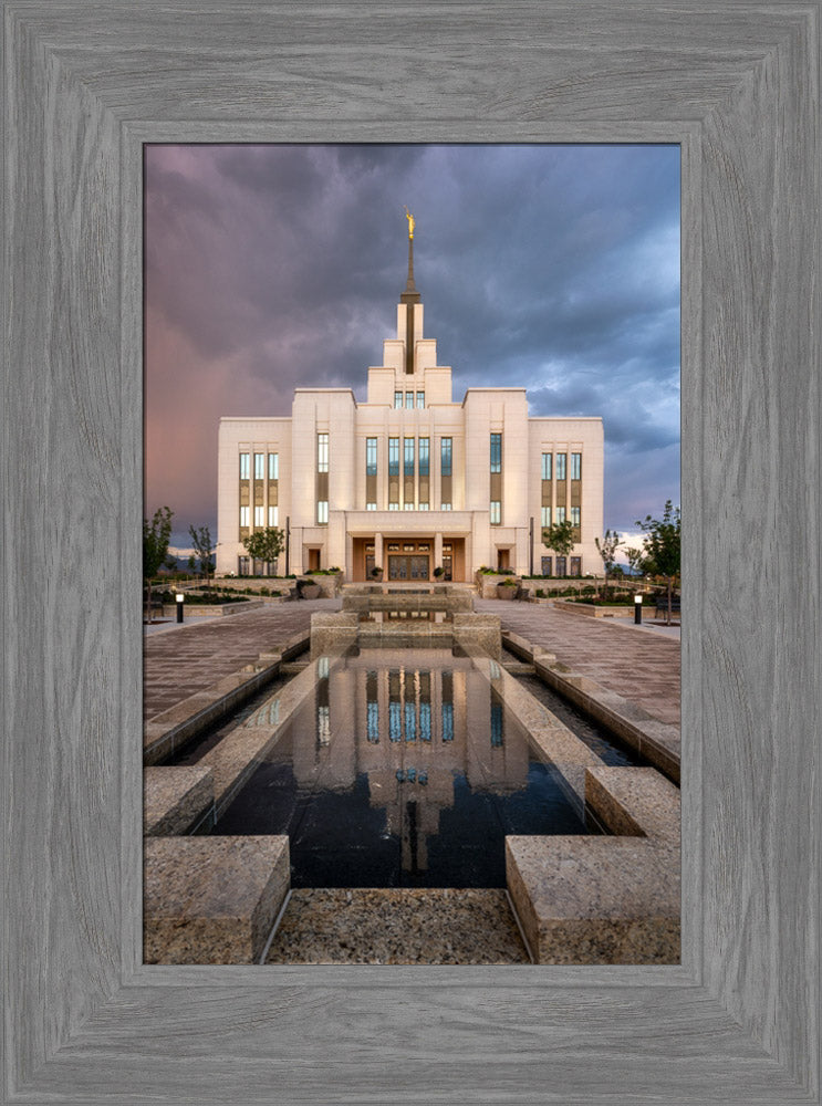 Saratoga Springs Temple - Ponder - framed giclee canvas