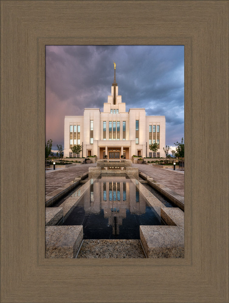 Saratoga Springs Temple - Ponder - framed giclee canvas