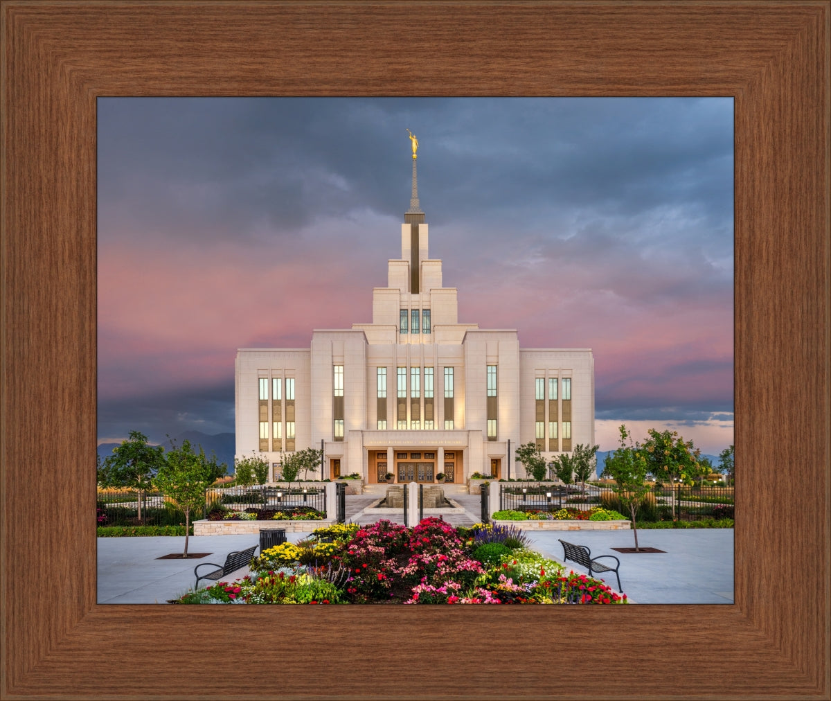Saratoga Springs Temple - Garden Sunset