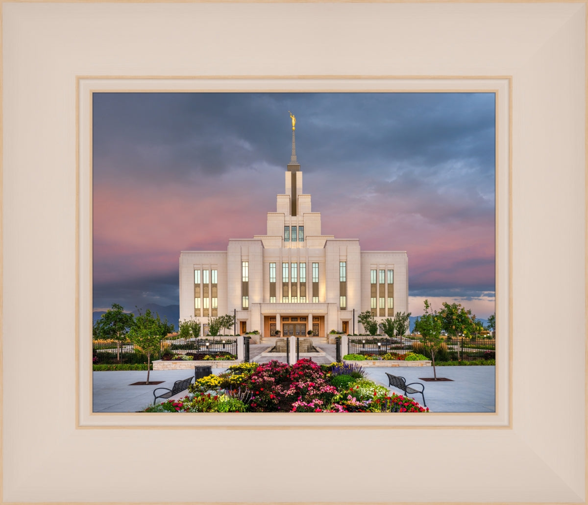 Saratoga Springs Temple - Garden Sunset