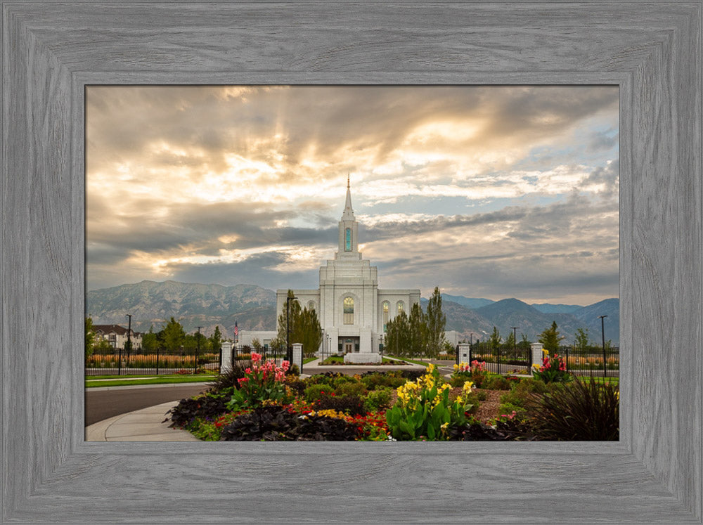 Orem Temple- Tranquility - framed giclee canvas