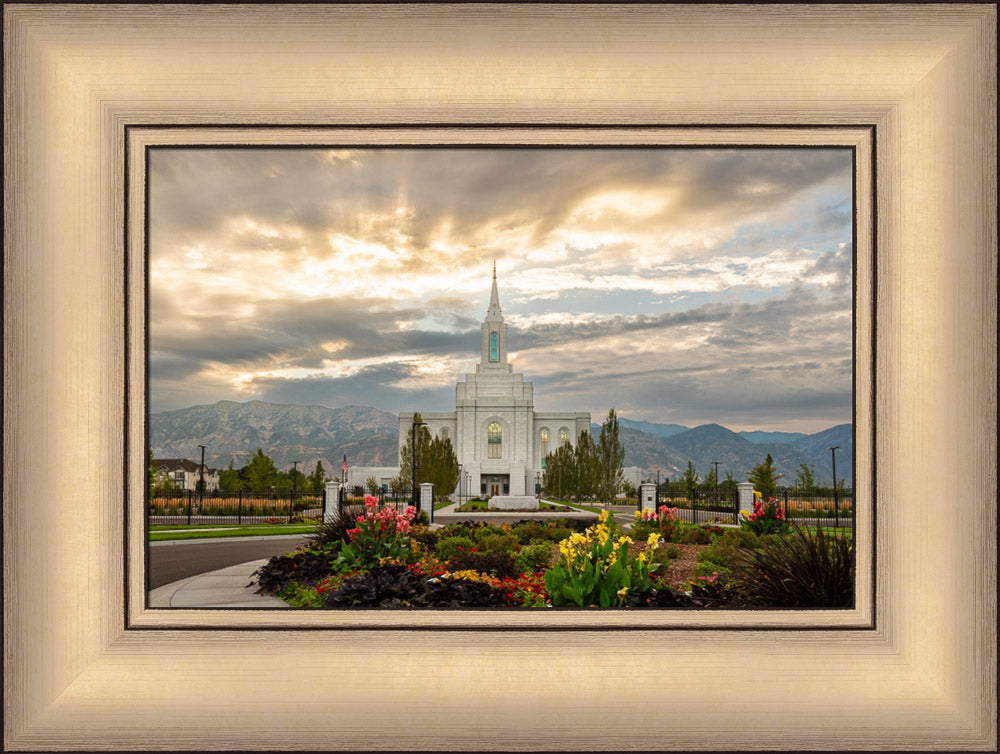 Orem Temple- Tranquility - framed giclee canvas