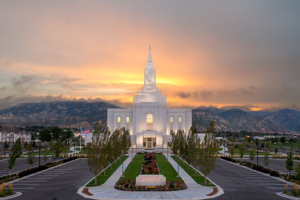Orem Temple - Brightly Beams - 8x12 giclee paper print