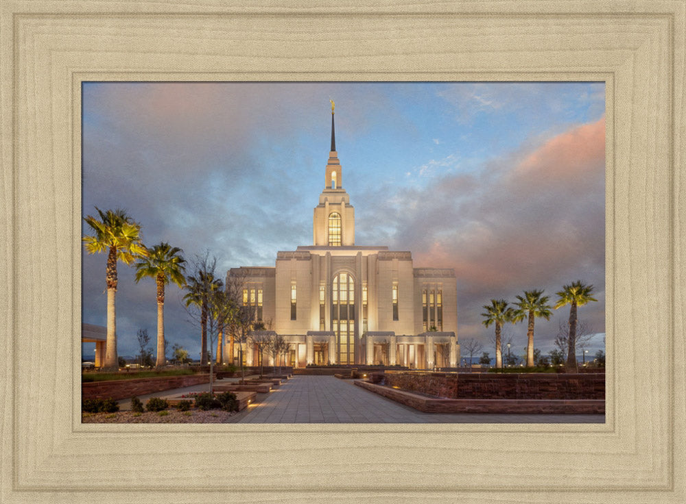 Red Cliffs Utah Temple - Sunset