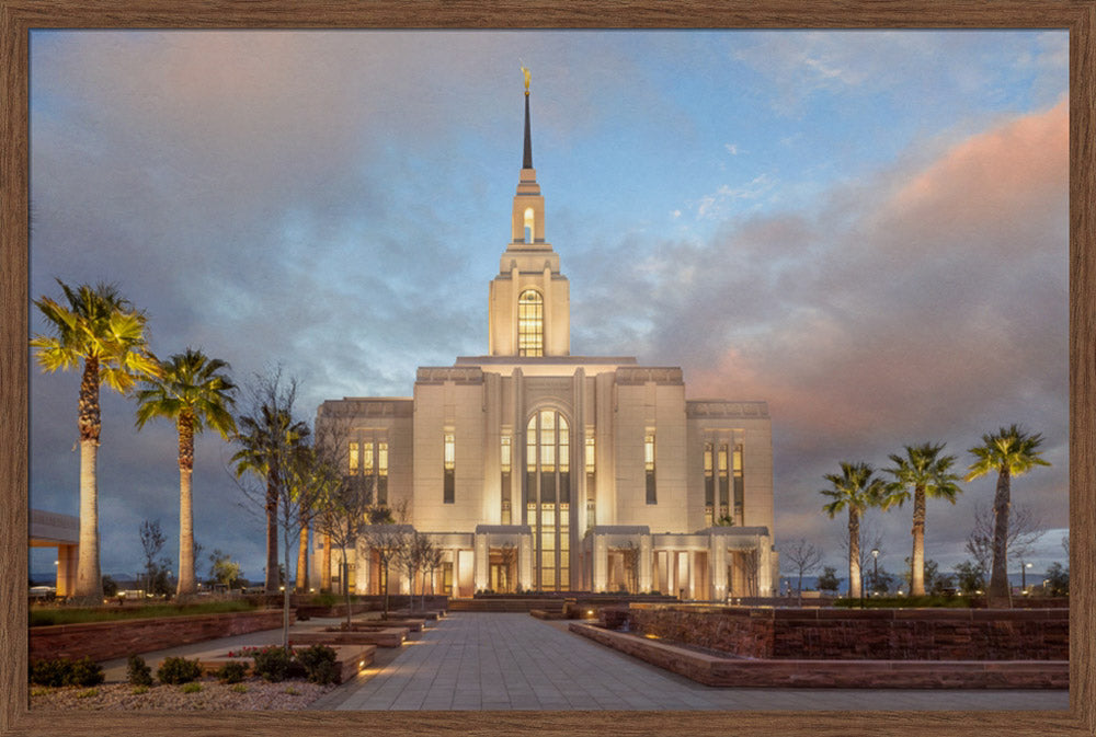 Red Cliffs Utah Temple - Sunset