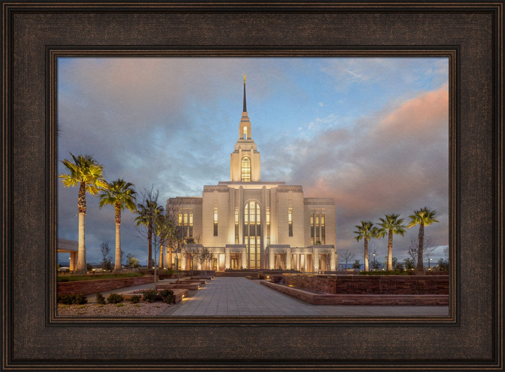 Red Cliffs Utah Temple - Sunset