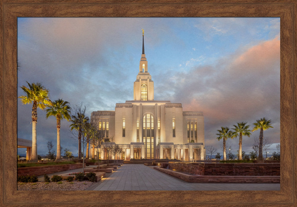 Red Cliffs Utah Temple - Sunset