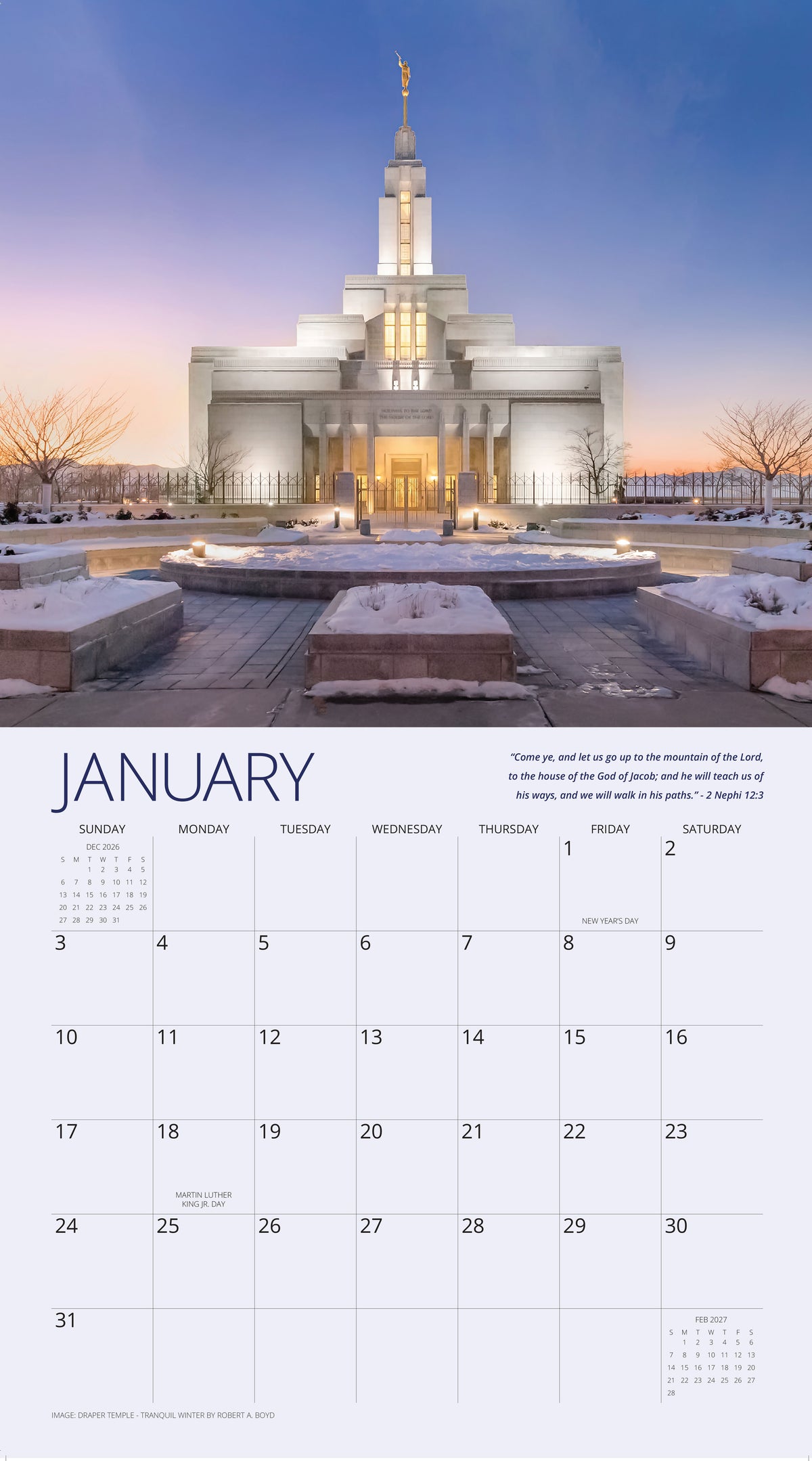 Fire of the Covenant Robert Boyd 2027 Mini Calendar