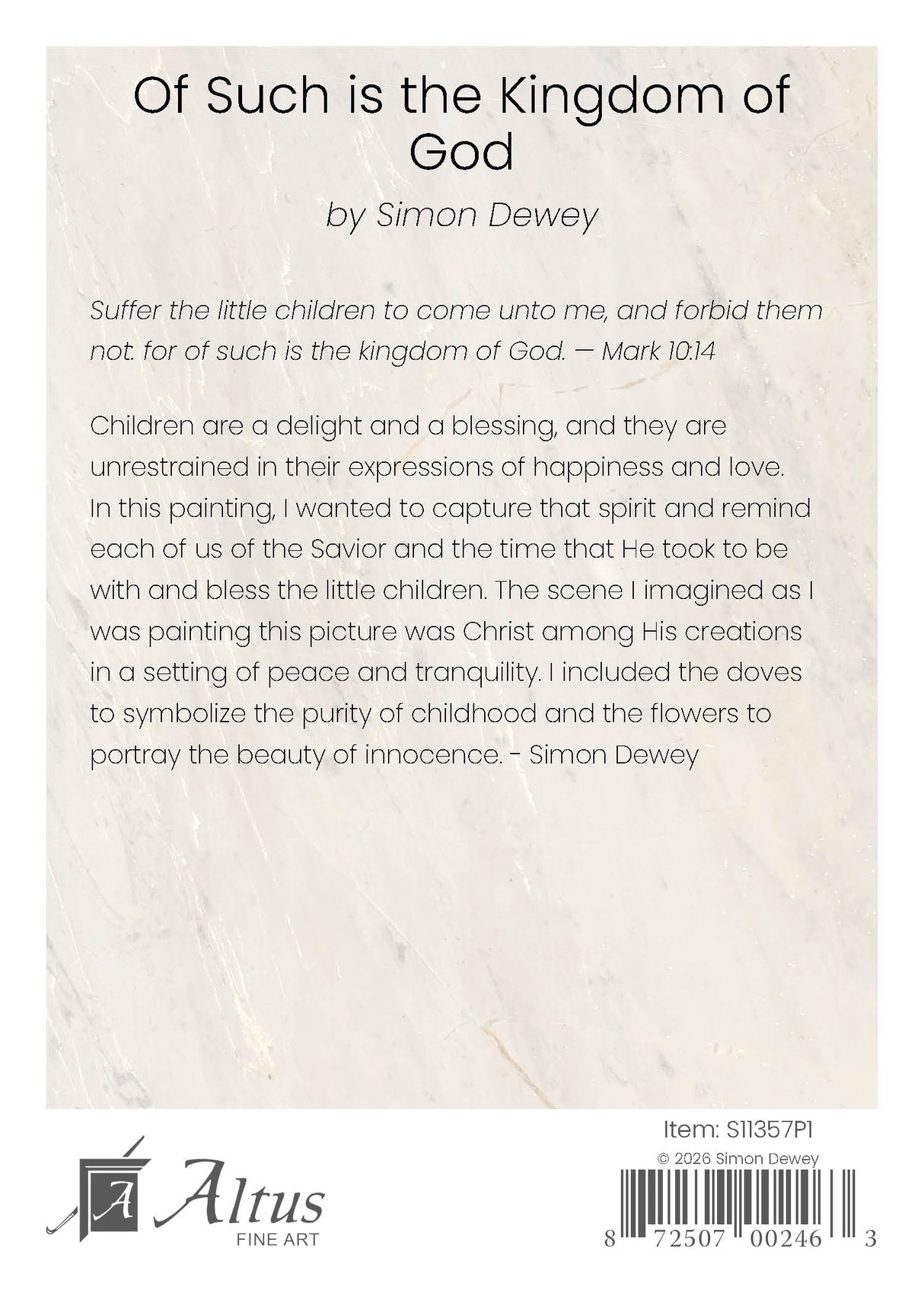 Of Such is the Kingdom of God by Simon Dewey