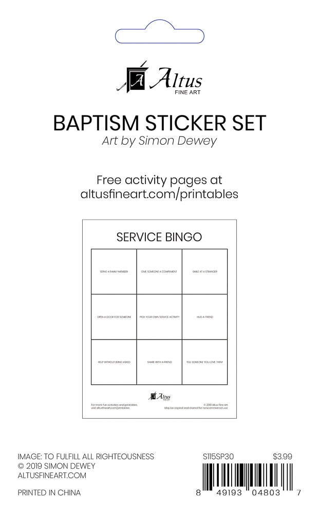 To Fulfill All Righteousness sticker set pack of 30