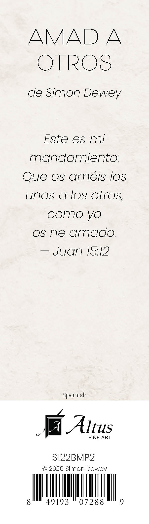 As I Have Loved You bookmark (Spanish)