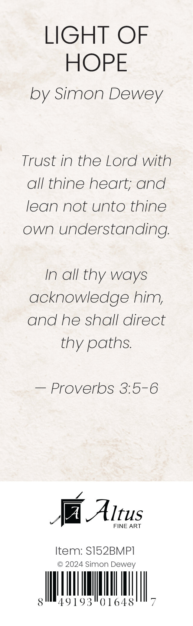 Light of Hope bookmark