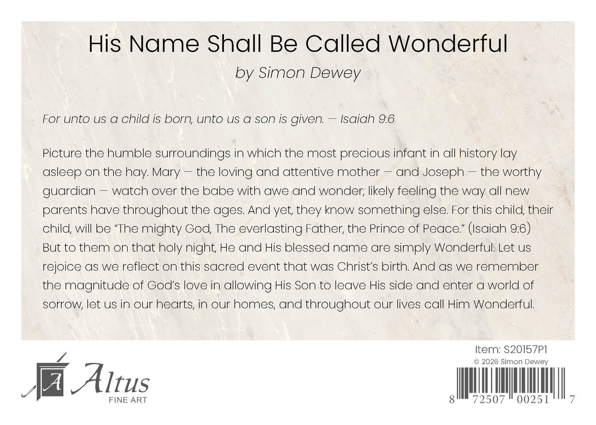 His Name Shall Be Called Wonderful