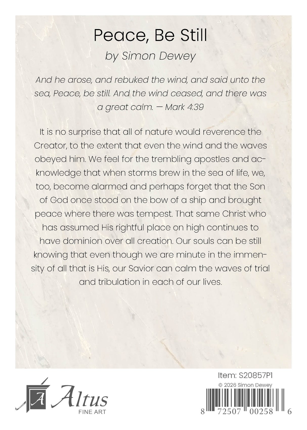 Peace, Be Still