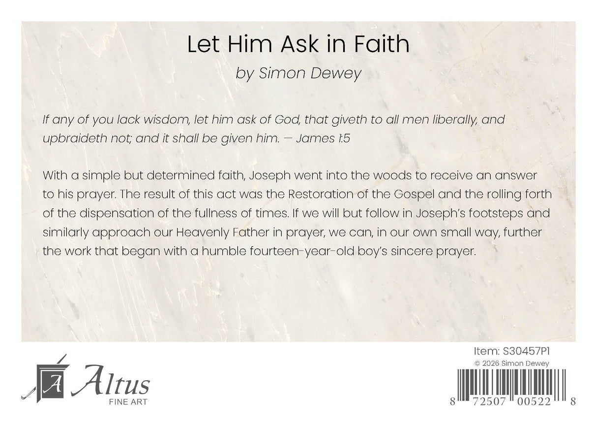 Let Him Ask In Faith by Simon Dewey