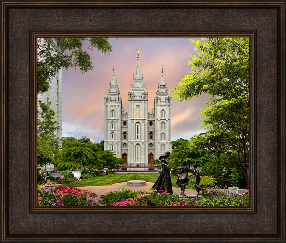 Salt Lake Temple - Spring Statue