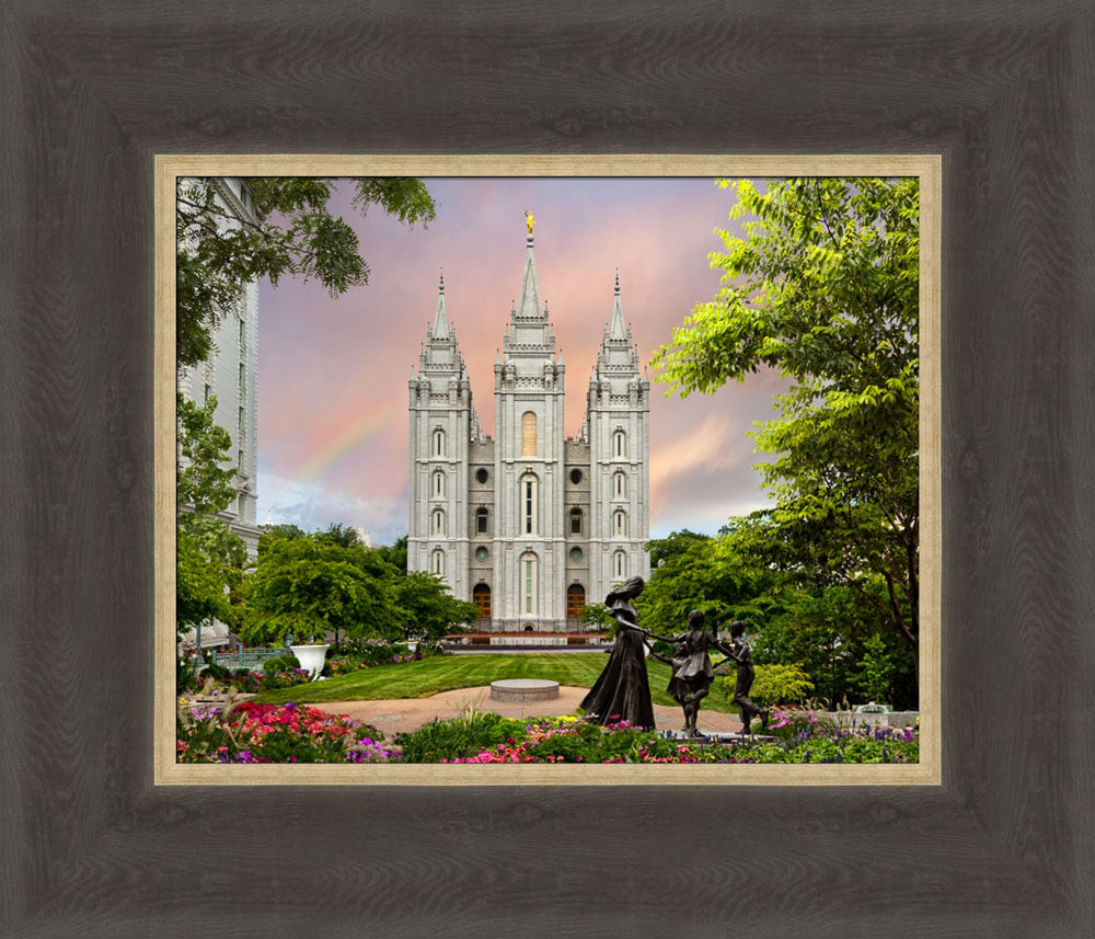 Salt Lake Temple - Spring Statue
