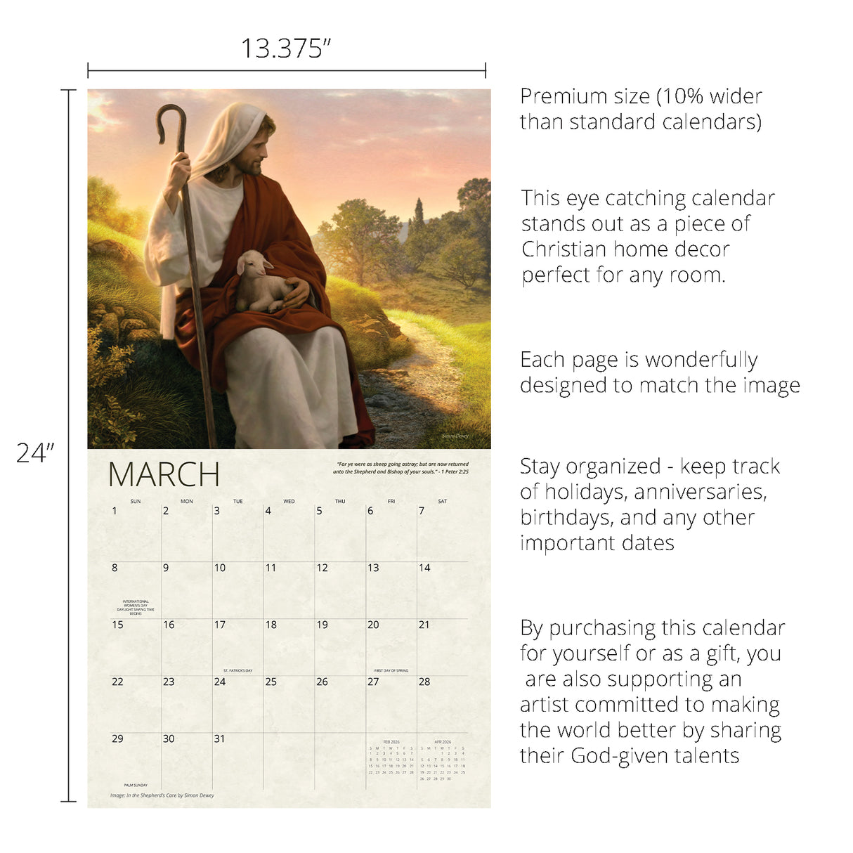 As I Have Loved You Simon Dewey 2026 Calendar