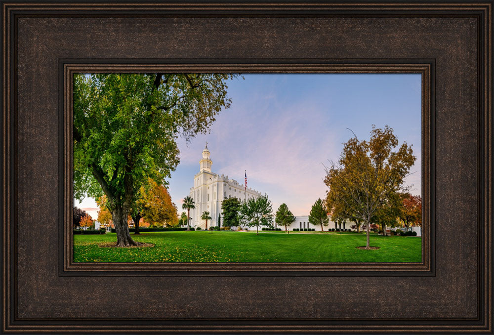 St George Temple - Green and Blue in Fall