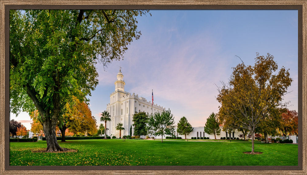 St George Temple - Green and Blue in Fall