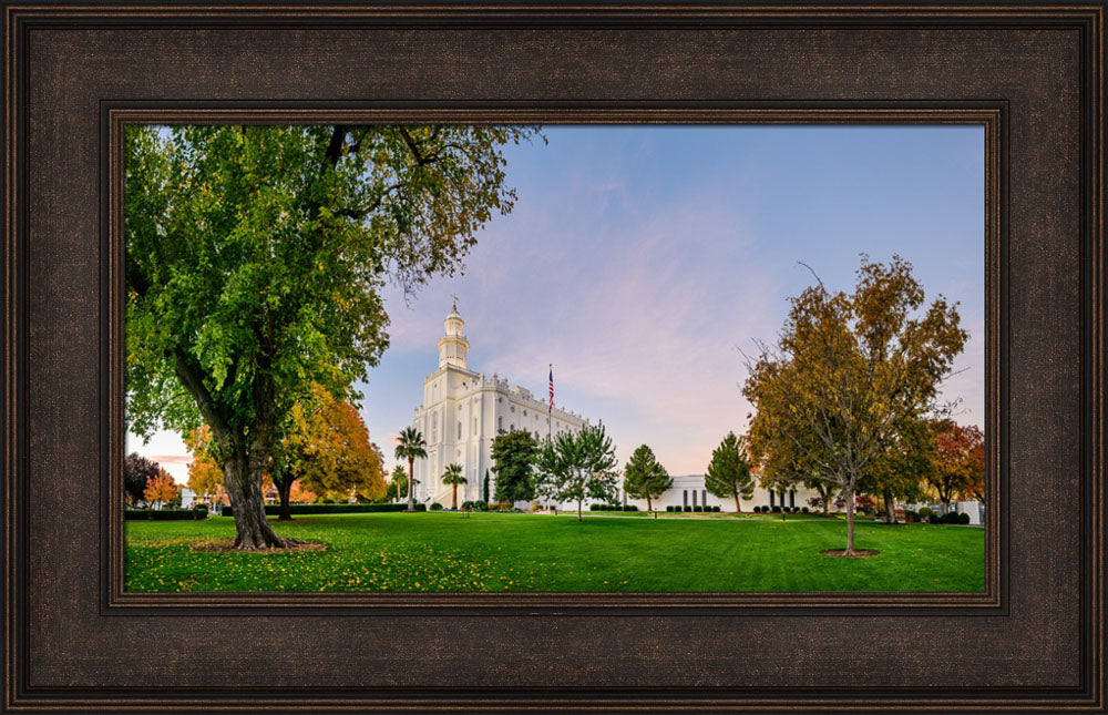 St George Temple - Green and Blue in Fall