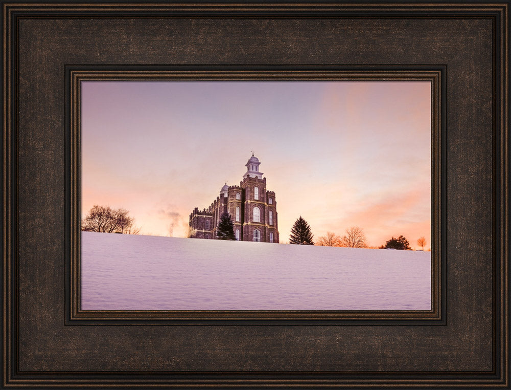 Logan Temple - Sunrise in the Snow