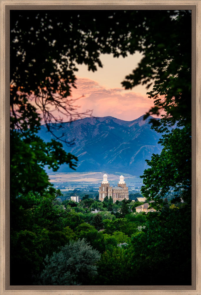 Logan Temple - Framed by Trees