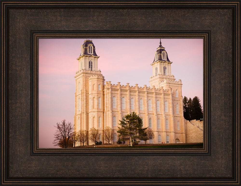 Manti Temple - Pink Sky