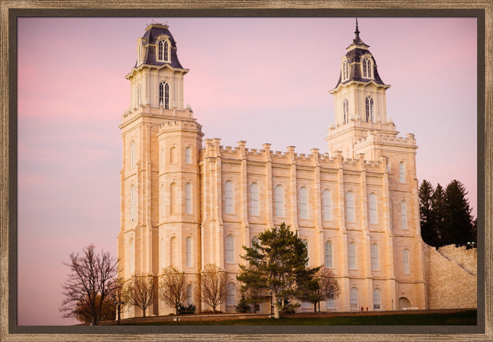 Manti Temple - Pink Sky