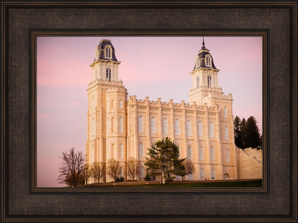 Manti Temple - Pink Sky