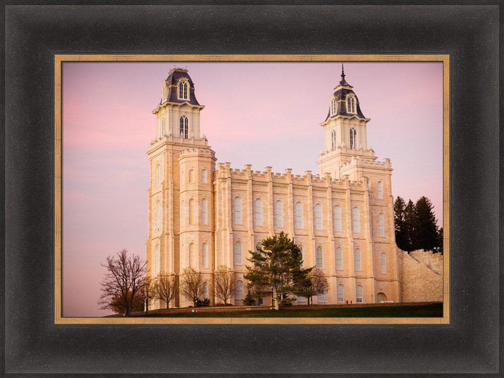 Manti Temple - Pink Sky