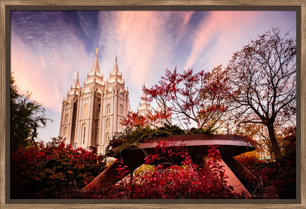 Salt Lake Temple - Red Garden